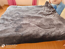 南極人牛奶絨被套200x230cm單件冬季雙面加絨被罩單人1.5毛絨被單四件套 粉玉+淺灰【加絨加厚】 200x230cm單件被套 曬單實(shí)拍圖