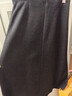 灰色醋酸羊毛呢半身裙女春秋2026新款氣質(zhì)百褶裙垂感a字中長(cháng)傘裙 灰色-毛呢 2XL (30) 曬單實(shí)拍圖