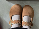 紅蜻蜓勃肯拖鞋新款休閑包頭拖平底女士面包鞋三色半拖鞋女WTK25307 棕駝色 38 曬單實(shí)拍圖
