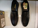 奧康商務(wù)休閑德比鞋男牛皮舒適一腳蹬單鞋黑色43碼 曬單實(shí)拍圖