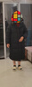 坦博爾泡芙羽絨服女長(cháng)款連帽秋冬保暖外套厚25年新款5530838D黑色165 曬單實(shí)拍圖