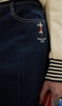 Teenie Weenie小熊直筒褲休閑白色褲子長(cháng)褲牛仔褲寬松復古時(shí)尚女裝 深藍色 S 曬單實(shí)拍圖