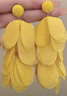 妙奕嘉黃色花瓣耳環(huán)女海邊度假風(fēng)耳飾夸張小眾設計耳釘高級配飾裝飾耳環(huán) 氛圍黃色花瓣流蘇耳環(huán) 曬單實(shí)拍圖