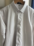 杉杉【可機洗三防鵝絨】保暖襯衫男羽絨加絨加厚高端襯衣 白色 39 曬單實(shí)拍圖