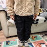 暇步士（Hush Puppies）童裝兒童【三防】羽絨褲男童女童加厚褲子束腳褲 鉆石黑 130cm  曬單實(shí)拍圖