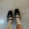 廂糖新款單鞋瑪麗珍平底鞋女豆豆鞋樂(lè )福鞋26年春季單鞋公主風(fēng)女鞋 黑色 40 曬單實(shí)拍圖