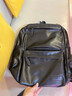 GIOIO日本進(jìn)口名牌真皮雙肩包男旅行包電腦包書(shū)包英倫男士背包大容量包 黑色-大號-背部全皮 曬單實(shí)拍圖