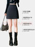 帛芮毛呢半身裙子女秋冬季2025新款包臀裙通勤風(fēng)短裙防走光a字裙秋裝 曬單實(shí)拍圖