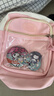 畫(huà)極（HUAJI）小學(xué)生出游包女孩外出可愛(ài)單肩包中大童輕便小背包兒童斜挎包 粉 粉色帶三個(gè)隨機徽章 曬單實(shí)拍圖