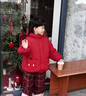 硯臺家童裝男童紅色棉服外套冬裝年服女寶寶棉衣棉襖兒童新年過(guò)年衣服 紅色 100 曬單實(shí)拍圖