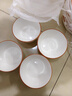 賀川屋陶瓷碗白瓷面碗家用6英寸米飯碗喝湯碗套裝4只裝 時(shí)尚生活 曬單實(shí)拍圖