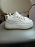 卡帝樂(lè )鱷魚(yú)休閑女鞋厚底小白鞋輕便松糕底板鞋百搭休閑運動(dòng)鞋 1670 米卡 37 曬單實(shí)拍圖