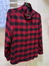 優(yōu)衣庫男女裝法蘭絨格子襯衫長(cháng)袖襯衣薄外套480772 480772/15珊瑚紅色 L 曬單實(shí)拍圖