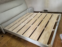 鴻棽【24小時(shí)發(fā)貨】佛山意式輕奢風(fēng)真皮床榫卯實(shí)木床1.8米x2米雙人床 頭層皮床+床頭柜*2【實(shí)木框架】 1.8*2.0米【感應燈+全榫卯結構】 曬單實(shí)拍圖