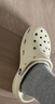 卡駱馳（CROCS）厚底云朵洞洞鞋沙灘鞋|206750 骨白色-2Y2 35(220mm) 曬單實(shí)拍圖