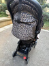 Stokke【楊佑寧同款】YOYO3 6+ 全能型推車(chē)折疊遛娃輕便嬰兒車(chē)可坐可躺 【狂野系列】YOYO3 6+豹紋坐墊 黑色車(chē)架 曬單實(shí)拍圖