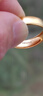 夢(mèng)金園【女神節禮物】黃金戒指 古法足金泥鰍背素圈可調節男女戒 約6.24g-面寬約5mm 曬單實(shí)拍圖