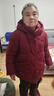 雋狐中老年羽絨服女款短款媽媽冬裝加厚大碼70歲老人奶奶太太冬季外套 棗紅 3XL 【推薦121-135斤】 曬單實(shí)拍圖