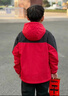 安踏兒童男童搖粒絨紅色上衣2026新年保暖四防加厚外套A52618607 曬單實(shí)拍圖