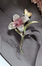 She's茜子莫奈刺繡花朵輕奢高檔女士胸針時(shí)尚胸花別針三八節禮物送女友 曬單實(shí)拍圖
