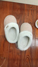 樸西冬季新款簡(jiǎn)約毛呢女士保暖居家棉拖鞋室內靜音 淺米灰 38-39 曬單實(shí)拍圖