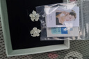 漸變藍花朵耳環(huán)耳釘女2025新款高級感氣質(zhì)耳飾生日新年禮物送女友 曬單實(shí)拍圖