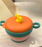 COOKSS嬰兒輔食碗恒溫注水保溫碗316不銹鋼寶寶嬰幼兒吃飯兒童餐具橙色 曬單實(shí)拍圖
