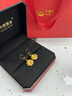 中國黃金（CHINA GOLD）牡丹花黃金耳環(huán)女足金耳飾耳釘耳鉤新年情人節禮物送女朋友老婆 足金牡丹花耳環(huán)約1.4g 曬單實(shí)拍圖