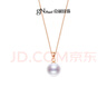 京潤珍珠吊墜女18k金歸語(yǔ)淡水珍珠項鏈年輕款高級感情人節禮物送愛(ài)人 曬單實(shí)拍圖