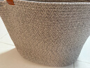 源氏木語(yǔ)編織收納筐桌面雜物置物籃臥室床頭柜儲物盒化妝品小籃子 【4】0.38m大號咖色布藝編織筐 曬單實(shí)拍圖