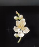 逅禮清雅玉蘭珍珠胸花胸針輕奢高檔女別針配飾絲巾扣生日三八節禮物 曬單實(shí)拍圖