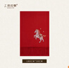 上海故事100%綿羊毛秋冬新款圍巾女士親膚柔軟披肩刺繡款禮盒裝生日禮 飛馬迎春-中國紅 曬單實(shí)拍圖