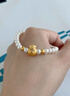 中國黃金（CHINA GOLD）黃金手鏈女款百搭足金福袋珍珠手串飾品情人節生日禮物送女友愛(ài)人 福袋金珠珍珠手鏈 約0.4g 曬單實(shí)拍圖