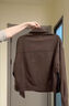 茵曼空氣層麂皮絨短外套2025秋女裝新款復古美拉德夾克 咖啡色 S 曬單實(shí)拍圖
