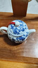 盛天下 盛天下景德鎮陶瓷茶壺功夫茶具壺嘴過(guò)濾單壺壺承帶手柄泡茶壺 青花款西瓜壺（單壺） 曬單實(shí)拍圖