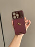 科鵬適用蘋(píng)果17promax手機殼馬年新款iPhone17Pro高級感自帶鏡頭膜全包防摔17網(wǎng)紅高檔紅色超薄皮紋女 【酒紅色+小馬配件】水晶鏡頭膜荔枝皮紋相機鍵全包 iPhone 17 Pro Max 曬單實(shí)拍圖