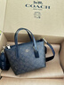 蔻馳（COACH）奧萊女士女包經(jīng)典標志CITY迷你托特包單肩斜挎包手提包禮物city15 IM/胡桃木色/黑色 曬單實(shí)拍圖