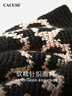 CACUSS漁夫帽女士秋冬季保暖帽子大頭圍針織帽百搭毛線(xiàn)帽顯臉小盆帽黑色 曬單實(shí)拍圖