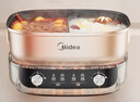 美的（Midea）電火鍋鴛鴦鍋火鍋專(zhuān)用鍋分體式電煮鍋分控速沸多功能鍋3分06秒電熱鍋6.5L多用途鍋HGS303015 曬單實(shí)拍圖