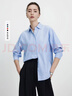 Navigare小帆船親膚全棉長(cháng)袖襯衫通勤基礎款女廓形純色休閑襯衣2333005507 曬單實(shí)拍圖