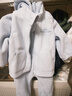 DOMIAMIA嬰兒衣服中大童搖粒絨保暖連體衣爬服爬行服 【雙層抗靜電】冰晶藍（推薦10-15℃） 80cm 曬單實(shí)拍圖