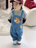 嘟嘟家【100%棉】?jì)和硯а澊貉b寶寶長(cháng)褲卡通春款男童褲子女童休閑褲潮 牛仔藍 100 曬單實(shí)拍圖