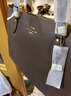 蔻馳（COACH）【品牌直供】女士GALLERY大號手提托特包深褐色CV402新年禮物 曬單實(shí)拍圖