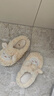 名創(chuàng  )優(yōu)品（MINISO）羊咩咩棉拖鞋女冬季包跟家居室內厚底月子毛毛拖黃色38-39 曬單實(shí)拍圖