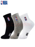 NBA襪子男士秋冬運動(dòng)襪抗菌防臭消臭吸汗無(wú)骨棉襪跑步中筒籃球襪3雙 曬單實(shí)拍圖