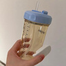 HEGEN海格恩兒童吸管杯蓋通用奶瓶杯子配件1-3歲直飲喝水杯蓋藍色 曬單實(shí)拍圖