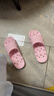 BAIHOU白猴側漏水防滑按摩鏤空男女情侶學(xué)生浴室洞洞涼拖鞋 粉紅35-36 曬單實(shí)拍圖