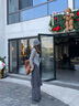 moussy&sly 新品復(fù)古格紋雙腰帶百褶裙半身裙030HAZ31-4371 灰色160 均碼 00020/F 曬單實(shí)拍圖