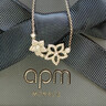 APM Monaco【情人節禮物】珍珠花朵可調節項鏈鎖骨毛衣鏈時(shí)尚送女友925銀 曬單實(shí)拍圖