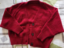 恒源祥短款羊毛開(kāi)衫女秋冬款小個(gè)子羊毛上衣高腰針織毛衣外套披肩 紅色 M 100-110斤 曬單實(shí)拍圖